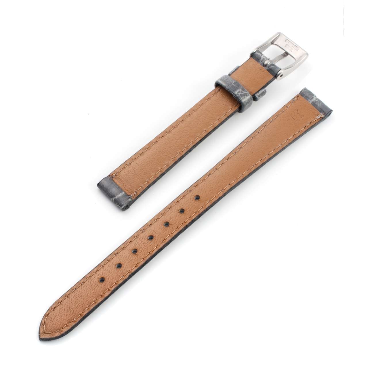 CARESE ORIGINAL LEATHER BELT CROCODILE GRAY
