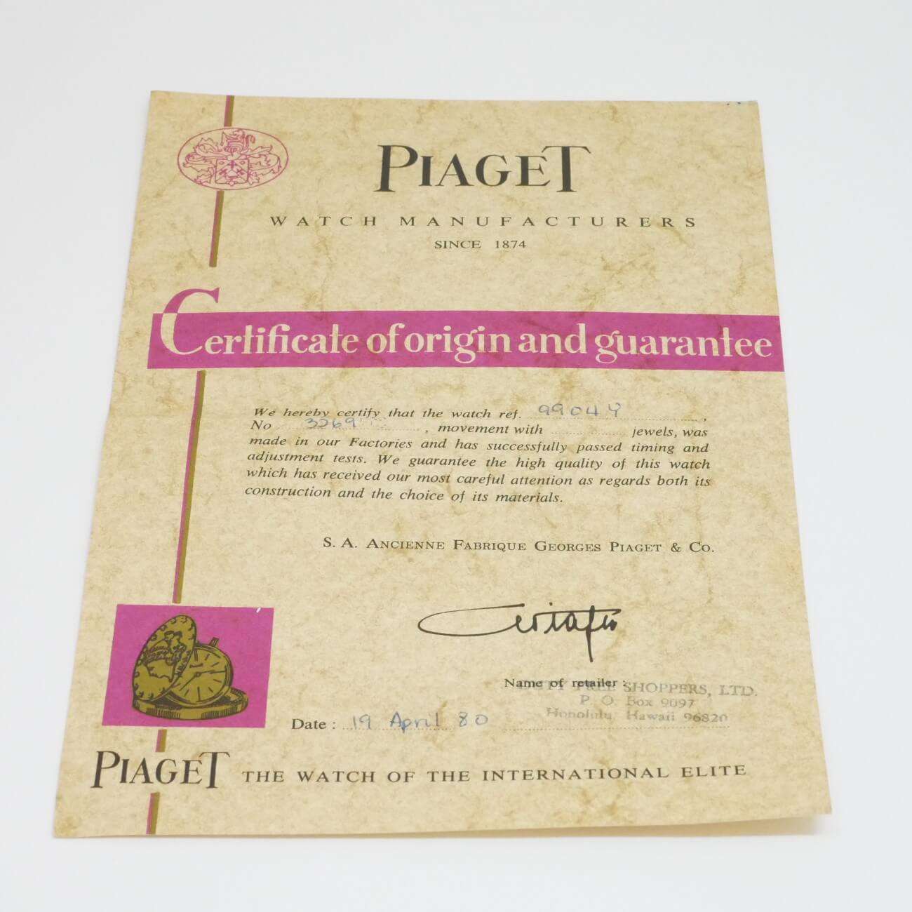 PIAGET RECTANGLE MODEL