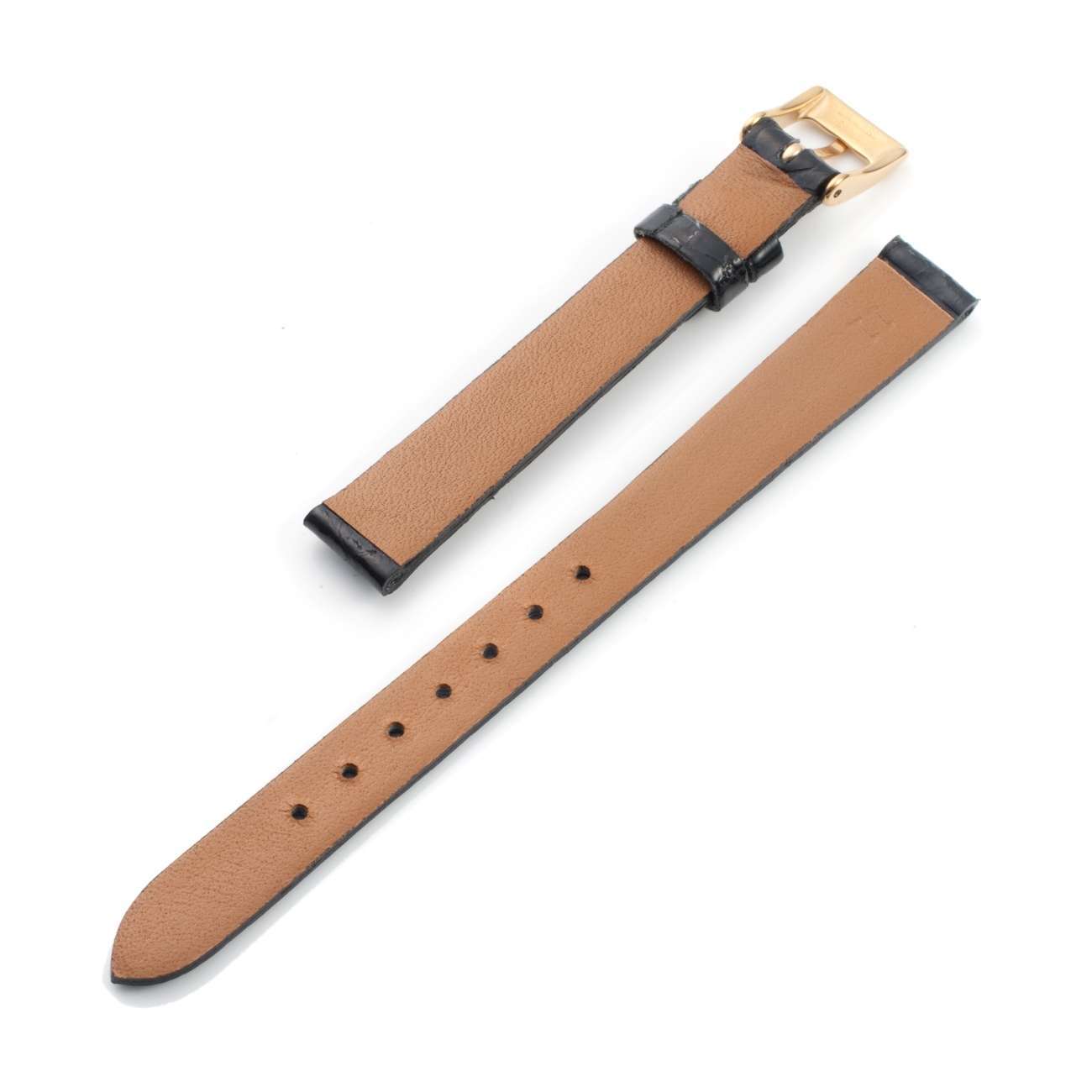 CARESE ORIGINAL LEATHER BELT CROCODILE BLACK