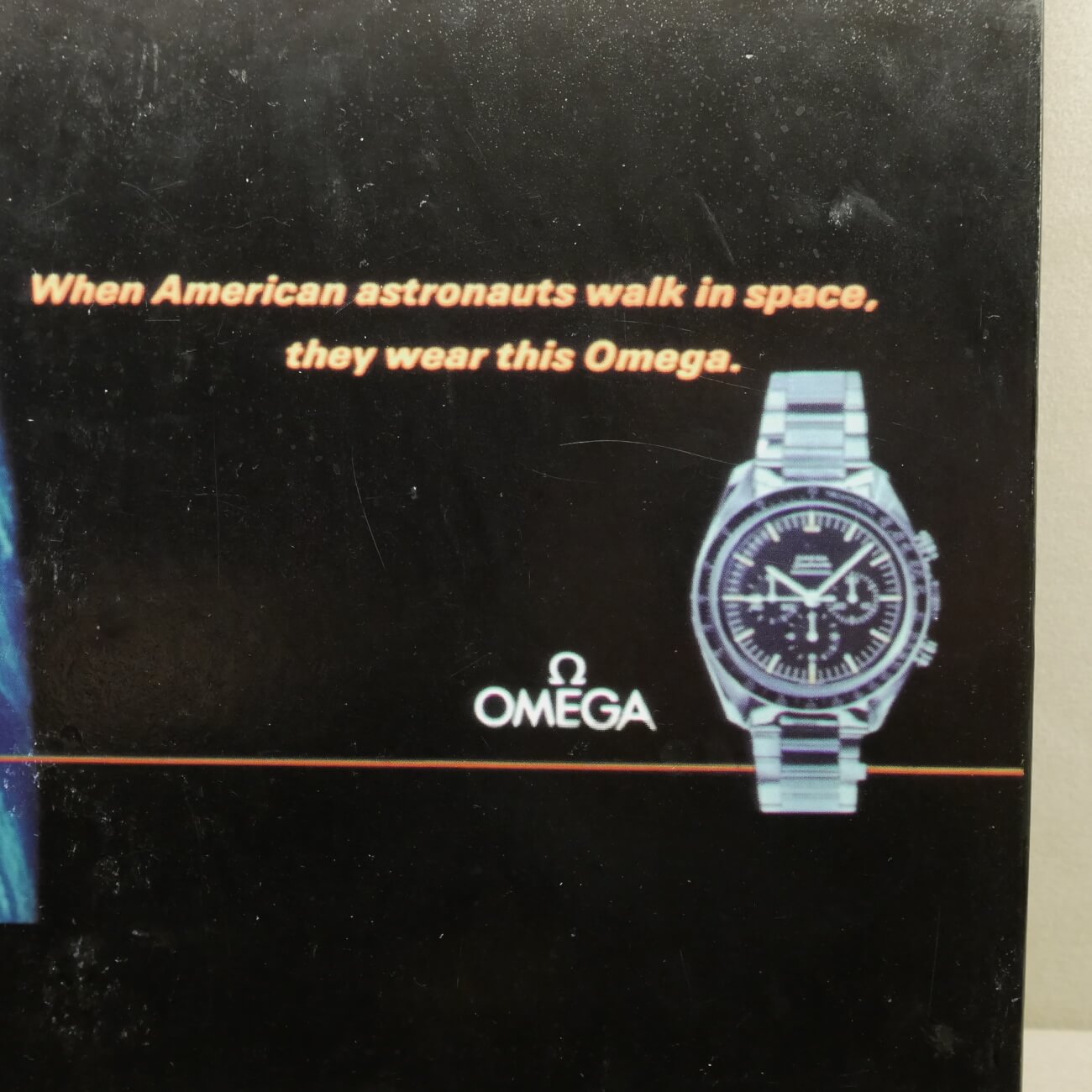 WATCH CASE & OTHER OMEGA ADVERTISING BOARD