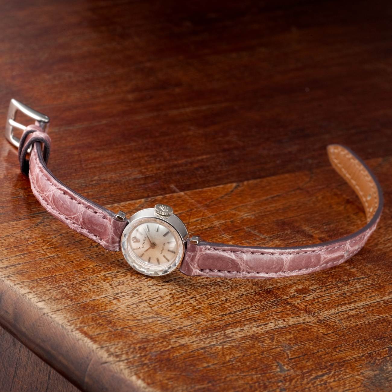 CARESE ORIGINAL LEATHER BELT CROCODILE LAVENDER