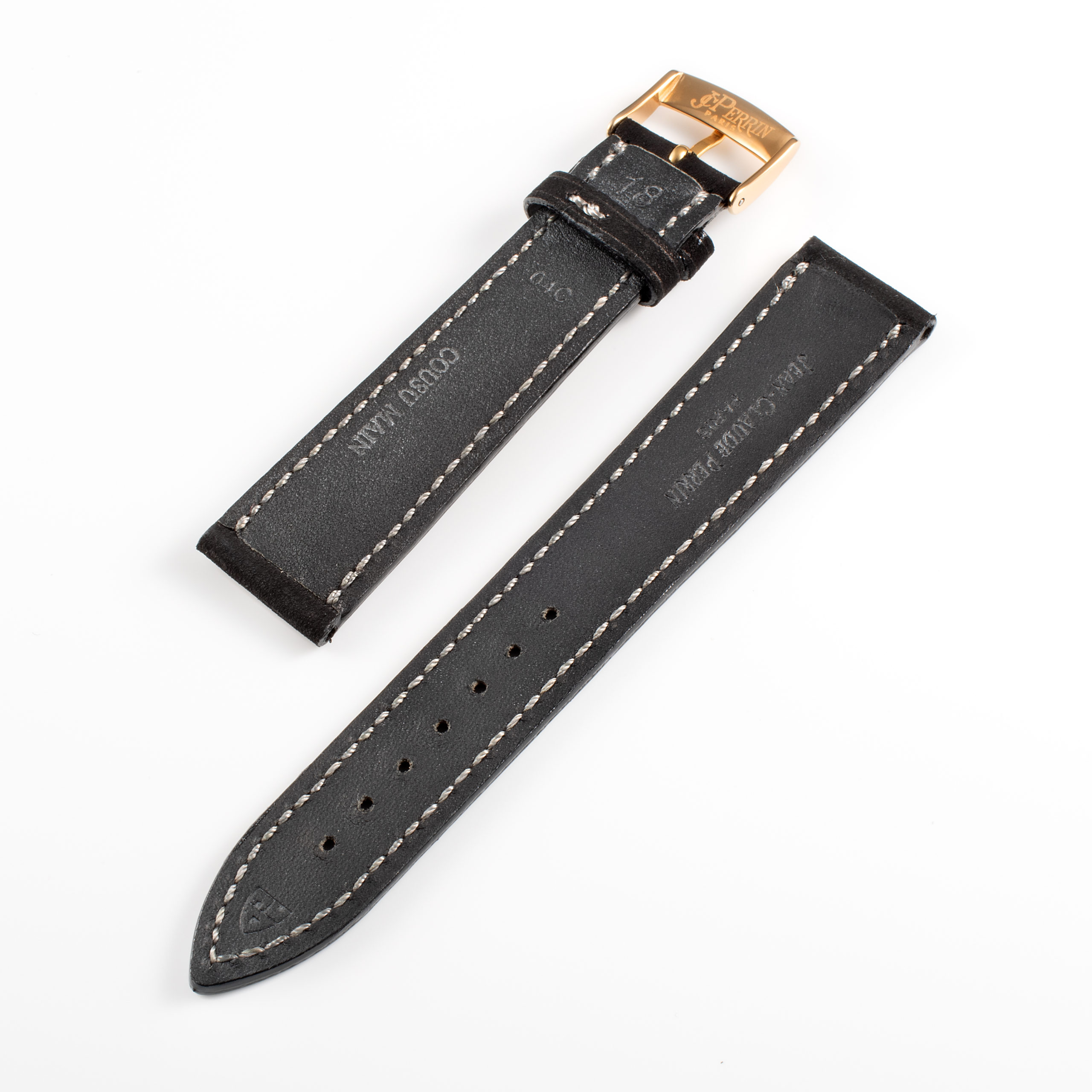 JEAN CLAUDE PERRIN MENS BELT  CALF BLACK