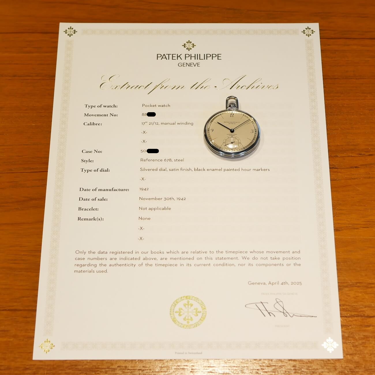 PATEK PHILIPPE POCKET WATCH