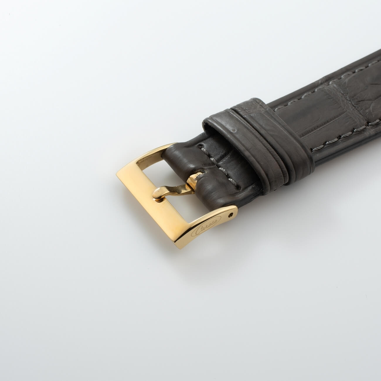 CARESE ORIGINAL LEATHER BELT CARESE ORIGINAL BUCKLE 14mm YELLOW GOLD
