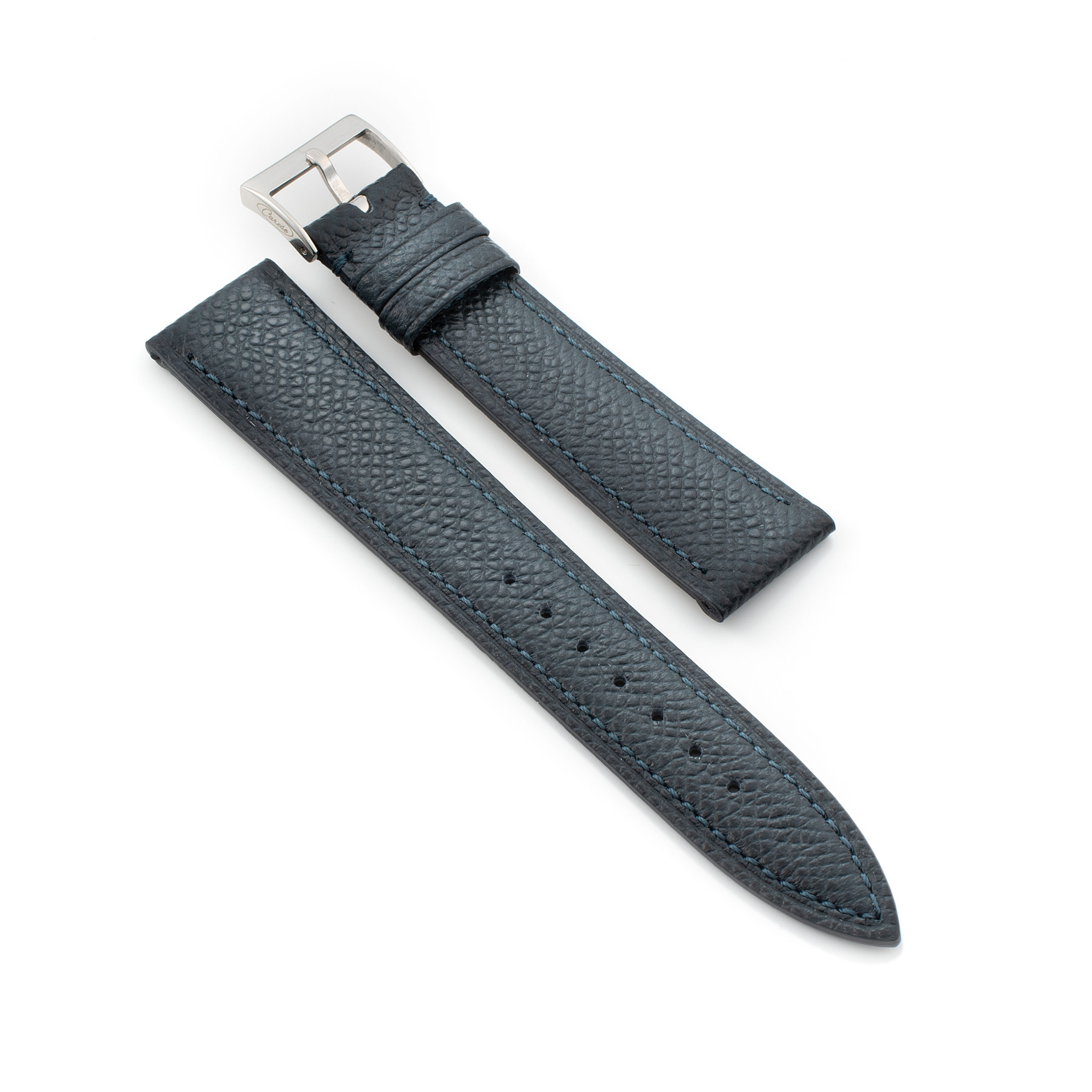 CARESE ORIGINAL LEATHER BELT EMBOSS NAVY