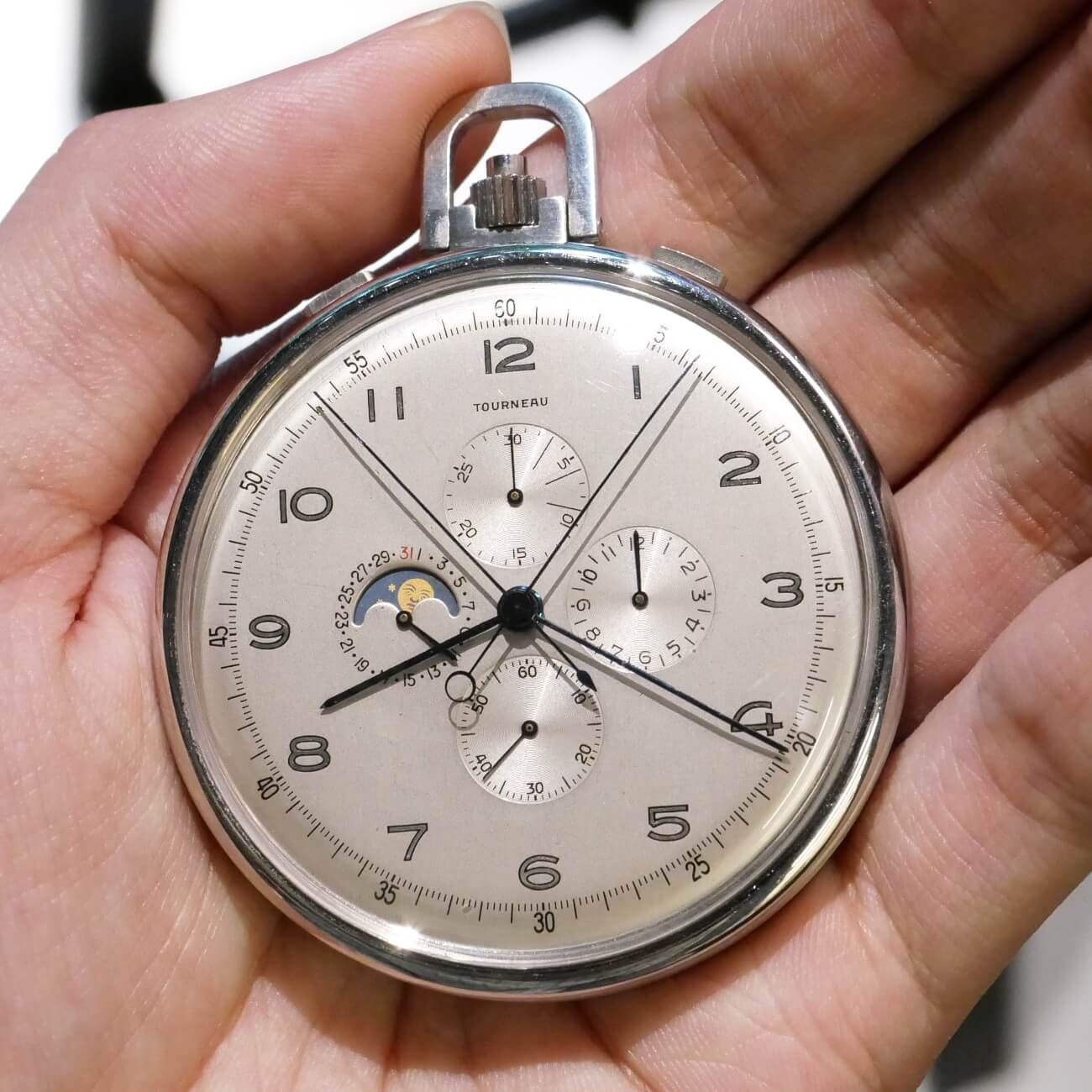 TOURNEAU Split-Seconds Moon Phase Chronograph